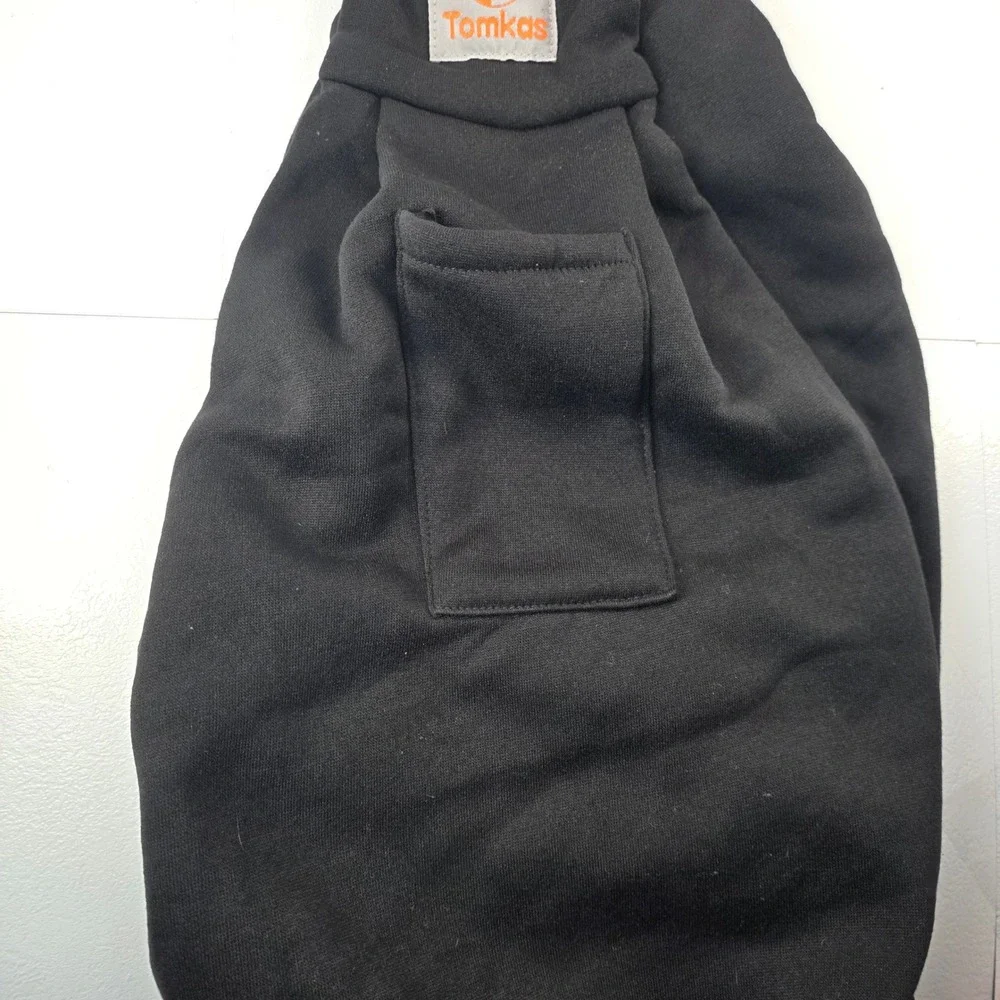 Tomkas Small Dog Cat Carrier Sling Black Reversible Hands Free Travel Bag